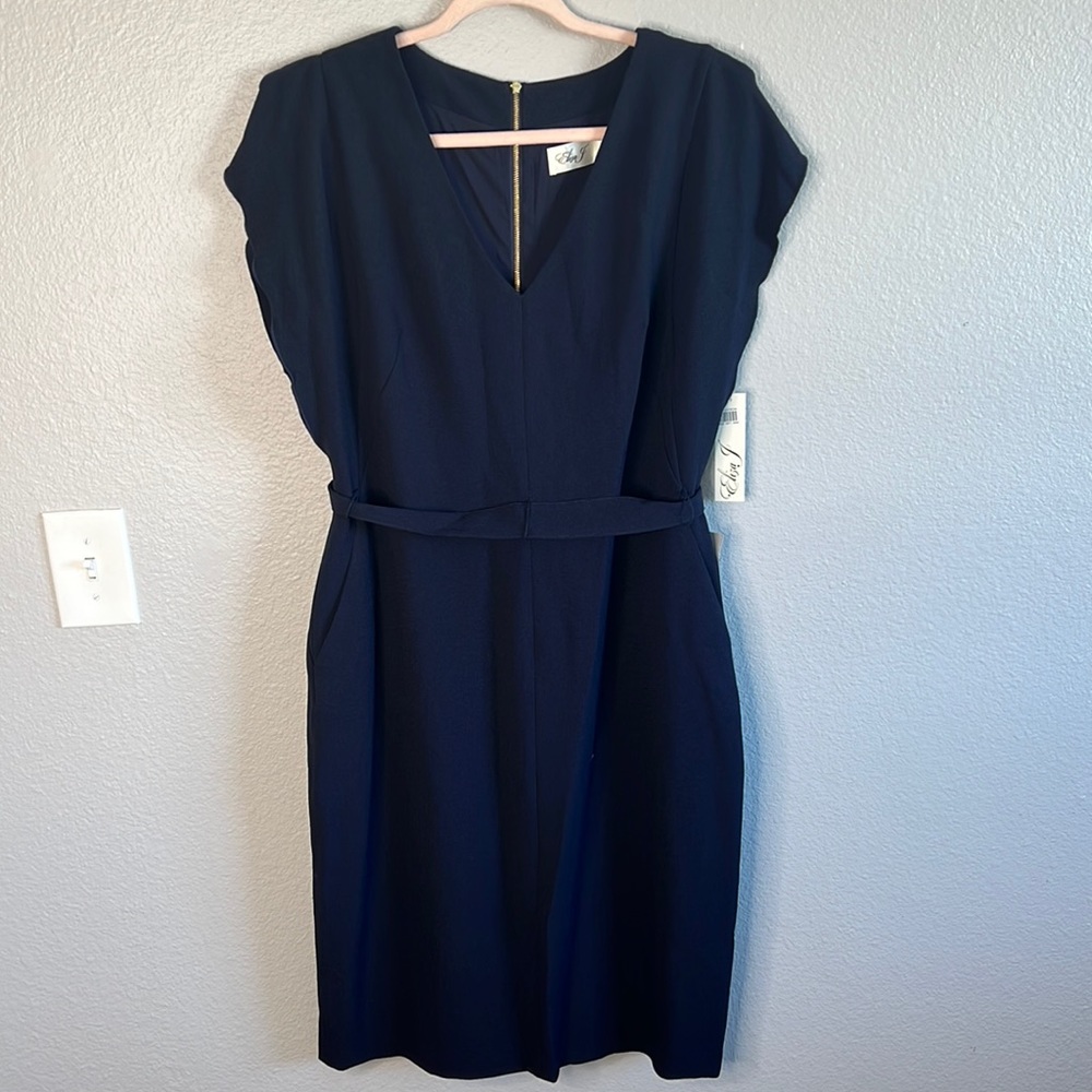 Eliza J Navy Dress w/ Tie Back - NWT